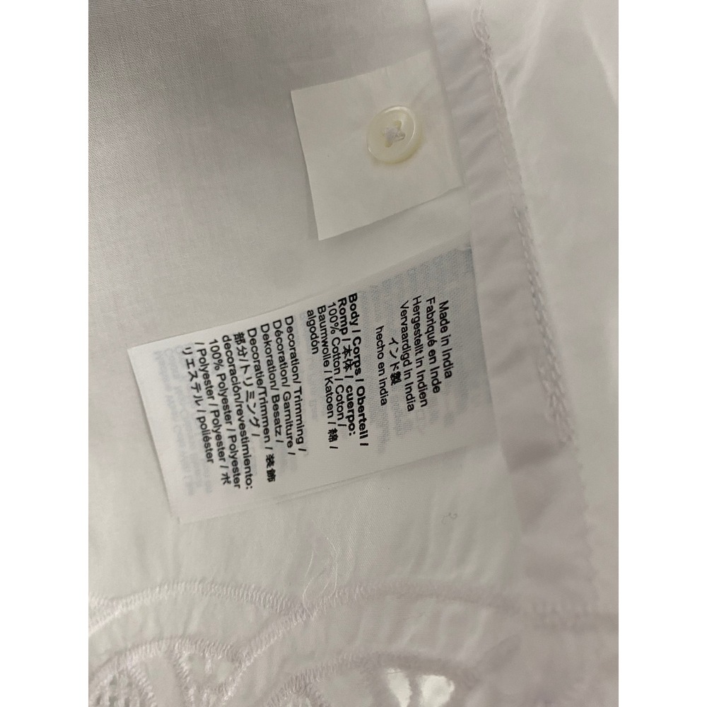Madewell Top Womens M White Embroidered Shell Poplin Eyelet Cotton NZ526 - Picture 8 of 11